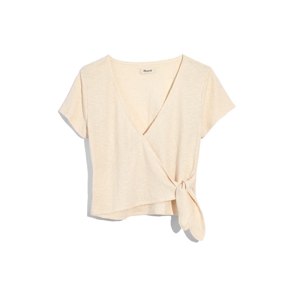 Madewell Texture & Thread Wrap Top XL XXL - Picture 2 of 5